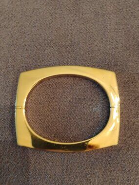 14k Yellow Gold rectangle bangle bracelet